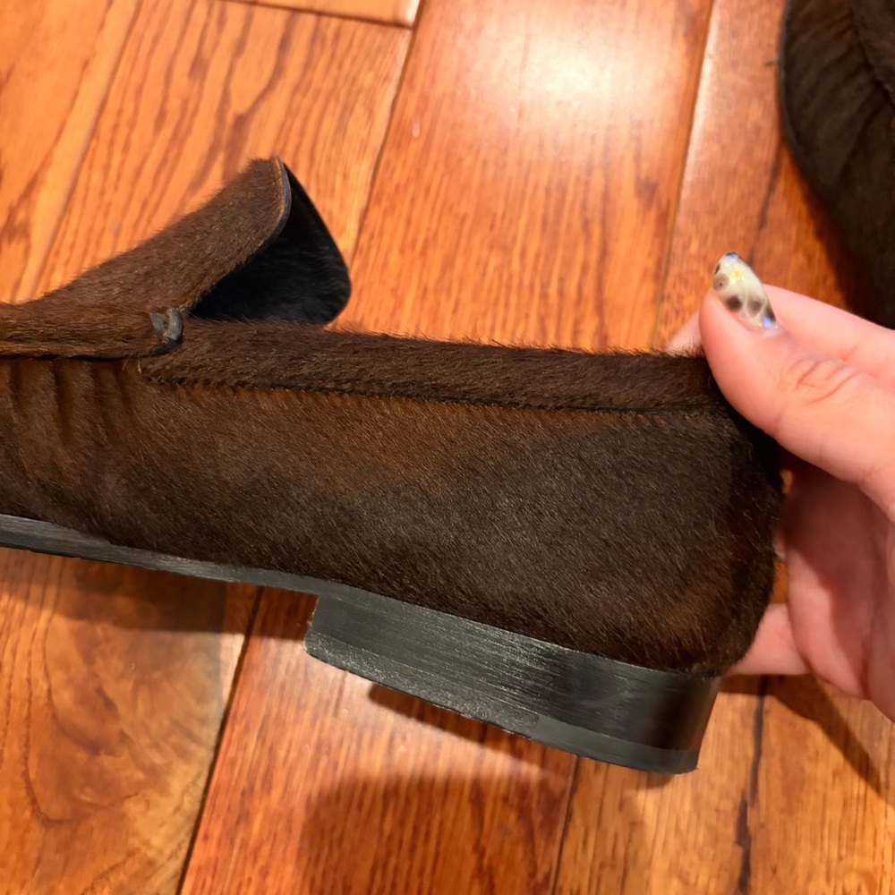 Dries Van Noten Dark Brown Haircalf Loafers - Picture 6 of 10